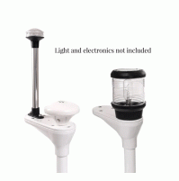 LIGHT BAR TOPS - Universal light bar top for mounting your own light and or GPS unit. (Light and electronics not included) / Color White - LTBU1A - Seaview